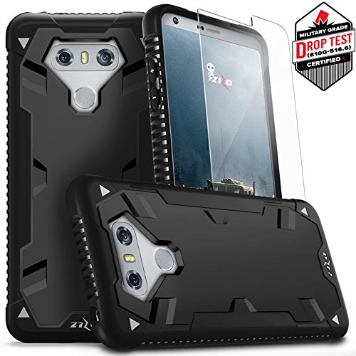 LG G6 Case, Zizo Proton 2.0 Cover [Military Grade Drop Tested] with FREE 0.3m 9H [LG G6 Tempered Glass Screen Protector]