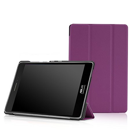 MoKo ASUS ZenPad S 8.0 Z580C Case - Premium Ultra Compact Protection Slim Lightweight Smart Shell Stand Cover Case With Auto Wake / Sleep for 2015 ASUS ZenPad S 8 Z580C/Z580CA 8" Tablet, PURPLE