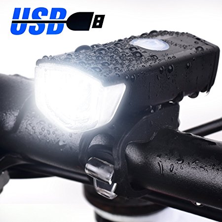 Senbowe ™ Newests Bright Eyes 300 Lumen USB Rechargeable Micro Bike Light and Taillight - Reliable Bicycle Headlight