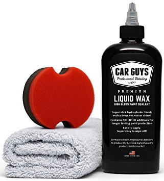 CarGuys Liquid Wax - The Ultimate Car Wax Shine with Polymer Paint Sealant Protection! - 8 oz Kit