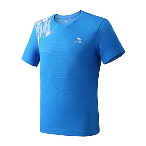 Camel Men Fashion T-Shirt Crew Neck Tees Lightweight Tees Short Sleeves Tees Sport Tees for Running & Basketball