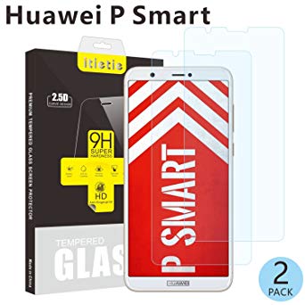 iTieTie Screen Protector for P Smart [2-Pack] [Ultra Thin 0.26mm] [High Definition] [Anti Scratch] [9H Hardness] Premium Tempered Glass Screen Protector Compatible with Huawei P Smart