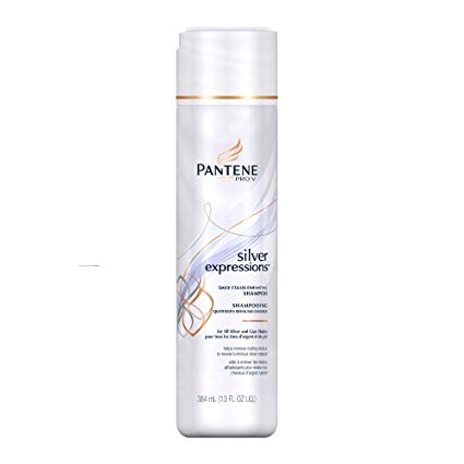 Pantene Pro-V Silver Expressions Daily Color Enhancing Shampoo for Gray to Silver Shades, Sterling to Snow, 13 fl oz (384 ml) (Pack of 3)