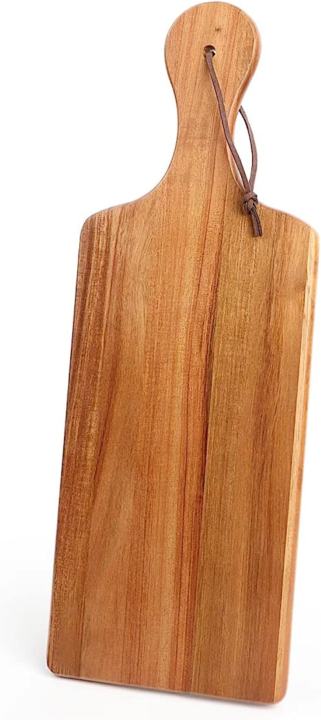 HOMEXCEL Acacia Wood Cutting Board for Kitchen,Cutting Board with Handle,Chopping Board 17"X6"for Meat, Cheese, Bread, Vegetables,Fruits and More