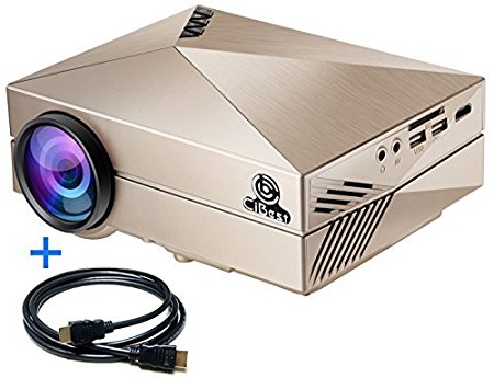 Video Projector, CiBest? Full Color 130" LED Pico Projector 1000 lumens with Usb/av/sd/hdmi/vga Interface for Entertainment Home Theater Cinema Video Games TV Movie Portable Multimedia 800x480p