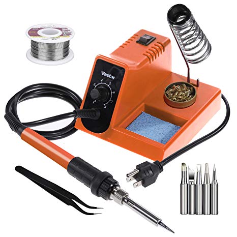 Vastar Soldering Iron - Soldering Iron Station, Anti-Static Soldering Iron Station Kit with On-Off Switch Temperature Adjustable