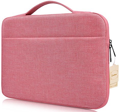 MacBook Pro 15 Inch Sleeve Case, CASEBUY Water Resistant Laptop Bag for MacBook Pro 15 Touch Bar 2017 (A1707) / 15 Inch MacBook Pro Retina 2012-2015 / Dell XPS 15 Notebook Chromebook Case, Pink