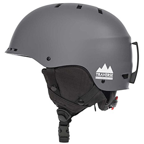 Traverse Vigilis 2-in-1 Convertible Ski & Snowboard/Bike & Skate Helmet with Mini Visor