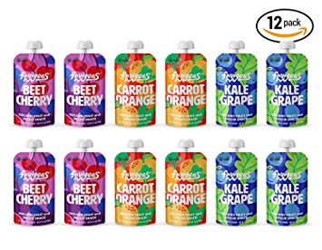 Fruigees Superfood Smoother than a Smoothie Squeeze Snack Pouches | Organic • Non-GMO • Kosher • Vegan • Gluten Free | Made from 100% Fruit & Veggie Juice | 12 ct Variety Pack …