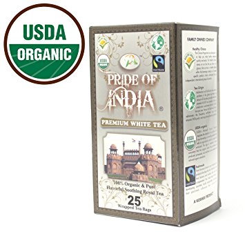 Pride Of India - Organic White Tea (1 Box - 25 Tea Bags)