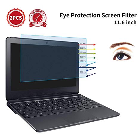 2-Pack 11.6 inch Anti-Glare Screen Protector Blue Light Filter, Eye Protection Blue Light Blocking Anti Glare Computer Screen Cover for All 11.6" Laptop Notebook(Size Not Include The Bezel)