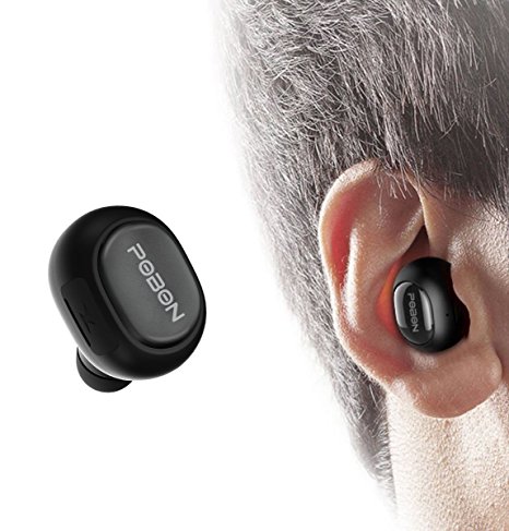 Bluetooth Headset, Q26 Mini Invisible Earbud V4.1 Wireless Bluetooth Car Headphone Earphone with Mic Single Earpiece Hands-free Stereo noise canceling for iPhone Samsung LG HTC Motorola iPad (Black)