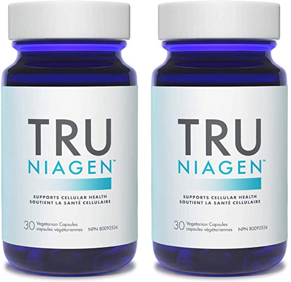 TRU NIAGEN Nicotinamide Riboside - Patented NAD Booster for Cellular Repair & Energy, 300mg Vegetarian Capsules, 300mg Per Serving, 60 Day Supply (2 Bottle)