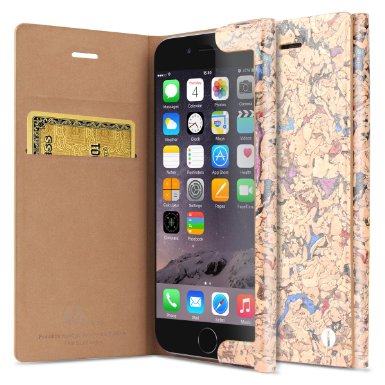 1byone All-natural Wooden Case with Card Slot for iPhone 6 / 6s, Floral