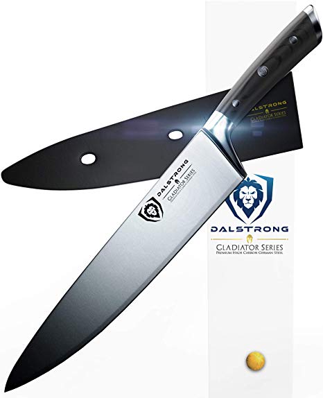 DALSTRONG Large Chef Knife - Gladiator Series - German HC Steel - 10" (254mm) - Sheath