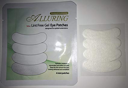 Alluring Mini Under Gel Eye Pads Lint Free for Eyelash Extensions (QTY:20 pairs (10 pouches))