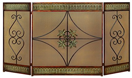 Deco 79 Metal Fire Screen, 60 by 32-Inch
