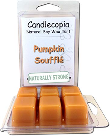 Candlecopia Pumpkin Soufflé Strongly Scented Hand Poured Vegan Wax Melts, 12 Scented Wax Cubes, 6.4 Ounces in 2 x 6-Packs