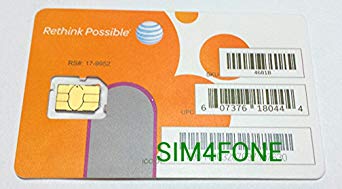 At&t Nano SIM Card for iPhone 5, 5c, 5s, 6, 6 Plus, 7, 8, X, and iPad Air As Seen In the Picture