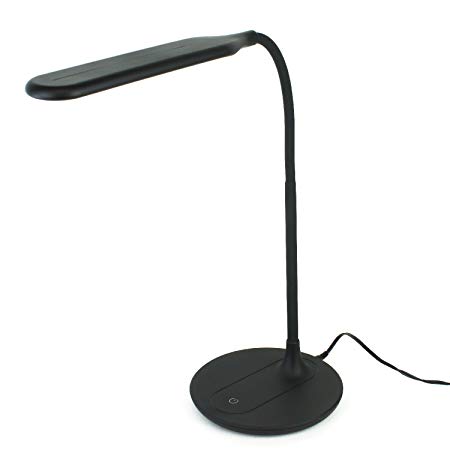 Newhouse Lighting NHSLIM-BK 6W Slim USB Dimmable LED Desk Lamp, Black,