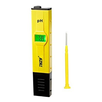 PH Pen TesterTHZY High Accuracy Pocket Size PH Meter with ATC Automatic Temperature Compensation Backlit Light LCD 0-14 pH Measurement Range 001 Resolution Handheld pH Pen Tester
