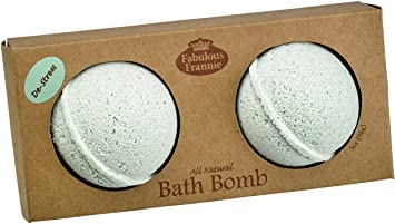 Fabulous Frannie All Natural De-Stress Bath Bomb Set made with 100% Pure Essential Oils 2pk