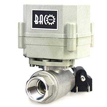 BACOENG 1/2" DN15 110VAC Stainless Steel Motorized Ball Valve,NC Electrical Ball Valve