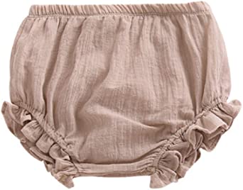 AYIYO 2T Bloomers Newborn Toddler Kids Cotton Linen Shorts Diaper Cover