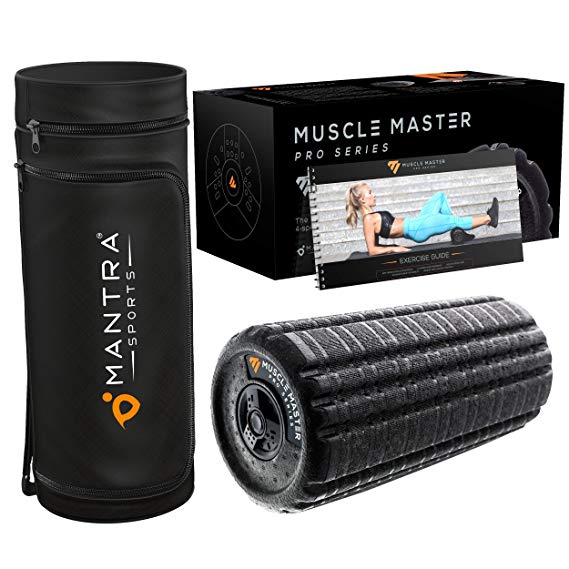 Deep Tissue Vibrating Foam Roller for Physical Therapy & Exercise | Back Stretcher & Body Massager for Self-Myofascial Joint Release, Trigger Point Muscle Therapy, Stress Relief Massage | Men & Women