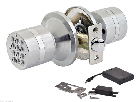 Safstar Keyless Electronic Keypad Door Lock Programable Code Digital Card Lock Entry Security Safety Door Locker