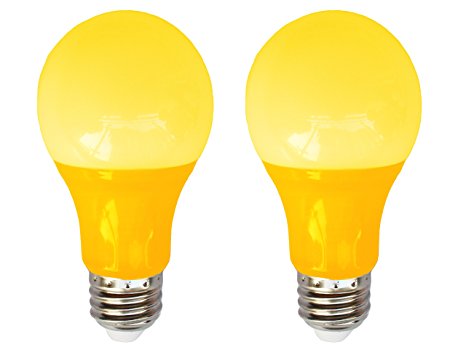 OOOLED Yellow LED A19 5 Watt Medium Base 120 Volt cETLus/UL-Listed LED Light Bulb, last 25,000 Hours (Yellow)