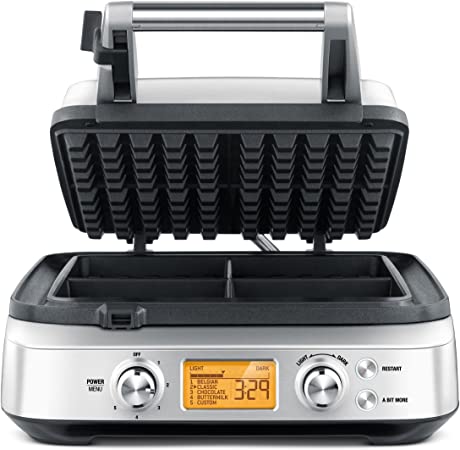 Breville BWM640XL Smart 4-Slice Waffle Maker, Silver