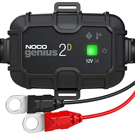 NOCO GENIUS2D, 2-Amp Direct-Mount Onboard, 12V Charger, Maintainer, and Battery Desulfator with Temperature Compensation