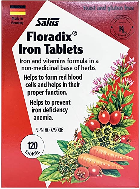 SALUS HAUS Floradix Iron, 120 CT