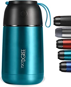 720°DGREE Thermo Food Flask “wunderJar“ - 450ml, 650ml - Premium Stainless Steel Insulated Box - Perfect Insulating Container for Hot Lunch, Baby-Food, Soup, Meal & Outdoor-Dinner - BPA-Free