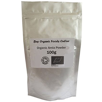 100g Organic Amla Powder (Gooseberry, Dry Hog Plums) Premium Quality! Soil Association Certified FREE P&P