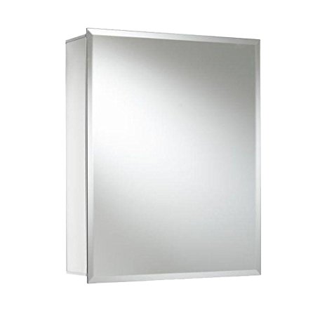 Croydex Winster 20-Inch x 16-Inch Recessed or Surface Mount Medicine Cabinet with Hang 'N' Lock Fitting System, Aluminum