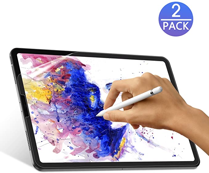 OMOTON [2 Pack] Paperlike Screen Protector for iPad Pro 11 2020 and 2018 Release - Sensitive Touch, Anti-Glare, Anti-Scratch Screen Protector, Compatible with Apple Pencil & Face ID