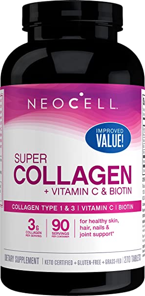 NeoCell Super Collagen   Vitamin C & Biotin, Dietary Supplement, Package May Vary, White, 270 Count