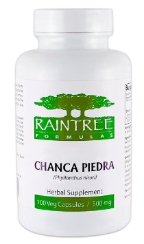 Raintree Formulas Chanca Piedra (Stone Crusher) 500mg 100 Veg Caps. Kidney & Bladder Support