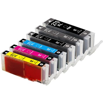 E-Z Ink (TM) Compatible Ink Cartridge Replacement for Canon PGI 270 XL CLI 271XL CLI 271 XL High Yield (1 PGBK, 1 Black, 1 Cyan, 1 Magenta, 1 Yellow, 1 Gray) 6 Pack Compatible With PIXMA MG7720