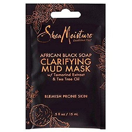 Shea Moisture African black soap clarifying mud mask by shea moisture for unisex mask, 0.5 Ounce