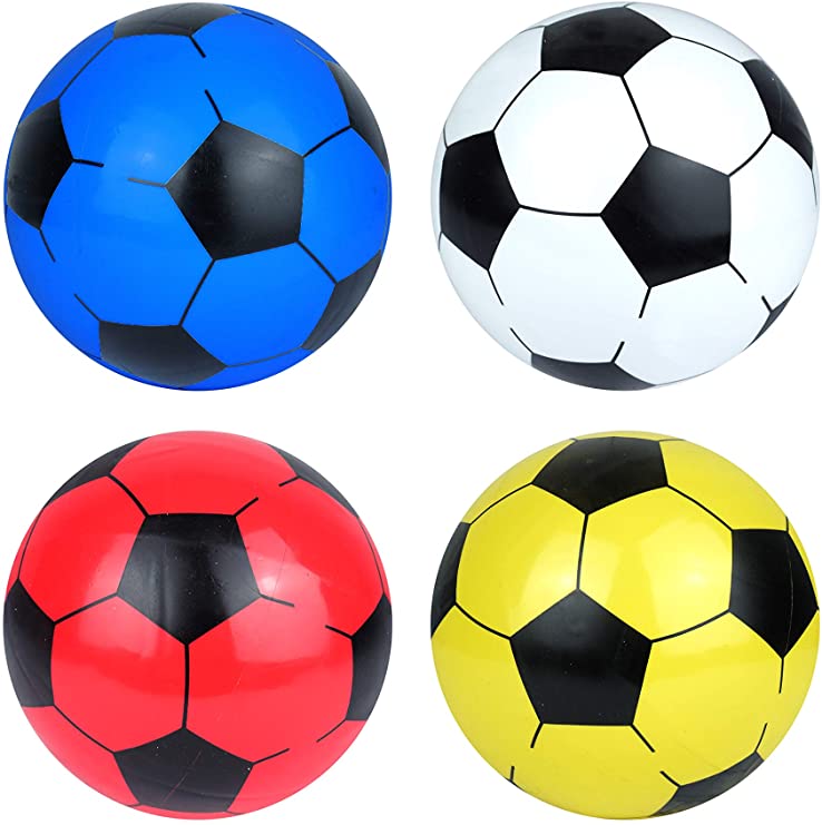 Uninflated Plastic Football 22.5cm, colour varies, one supplied