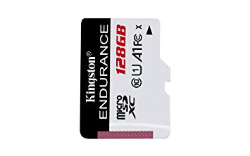 Kingston High Endurance 128GB MicroSD SDXC Flash Memory Card High Performance, 1080P, Full HD, Up to 95MB/S Read, (SDCE/128GB)