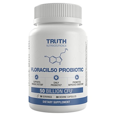 FLORACIL50 - Daily Probiotic For Men With Lactobacillus Rhamnosus and Reuteri