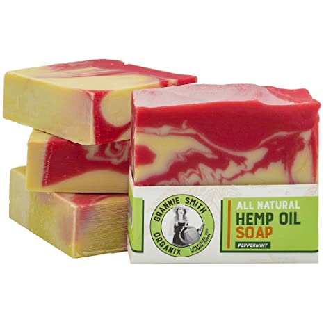 All Natural Peppermint Hemp Oil Soap Bar, 6.0 oz Bar - The #1 Eco-Friendly, 100% Natural & Organically-Sourced Hemp Oil Bar Soap - Sustainable, Vegan, Biodegradable Packaging, Palm-Free, Sulfate-Free