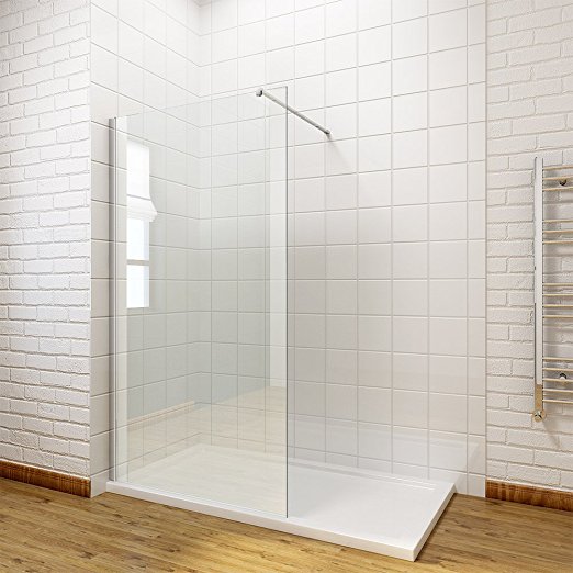 700mm Wet Room Shower Screen Panel 8mm Easy Clean Glass Walk in Shower Enclosure