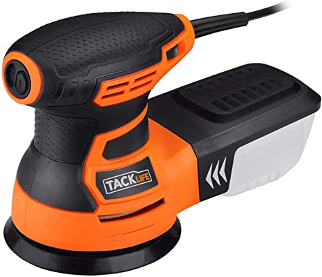 TACKLIFE 5-Inch Random Orbit Sander 3.0A with 12Pcs Sandpapers, 6 Variable Speed 13000RPM Electric Sander, High Performance Dust Collection System, Ideal for DIY - PRS01A