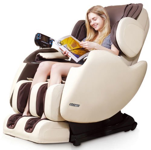 R Rothania Ospirit New Electric Full Body Shiatsu Massage Chair Recliner Straight I Track 3yr Warranty (Beige)