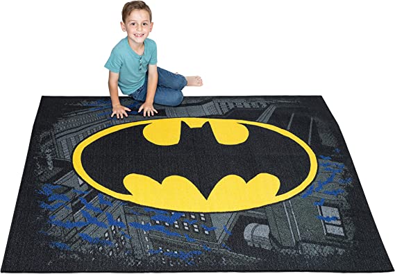 Franco Kids Room Non Slip Area Rug, 69 in x 52 in, Batman